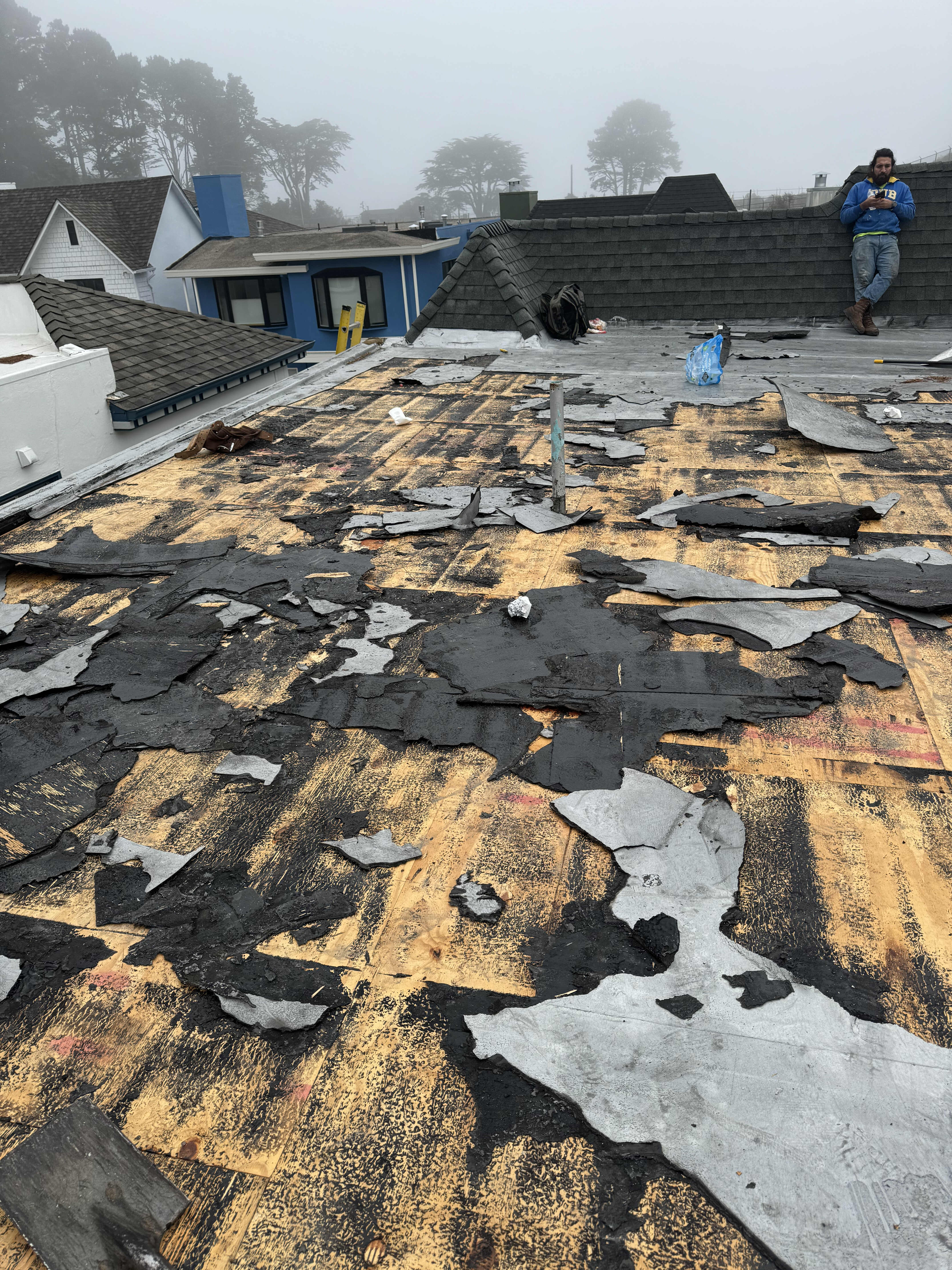 Before - Residential Flat Roof Replacement - San Francisco