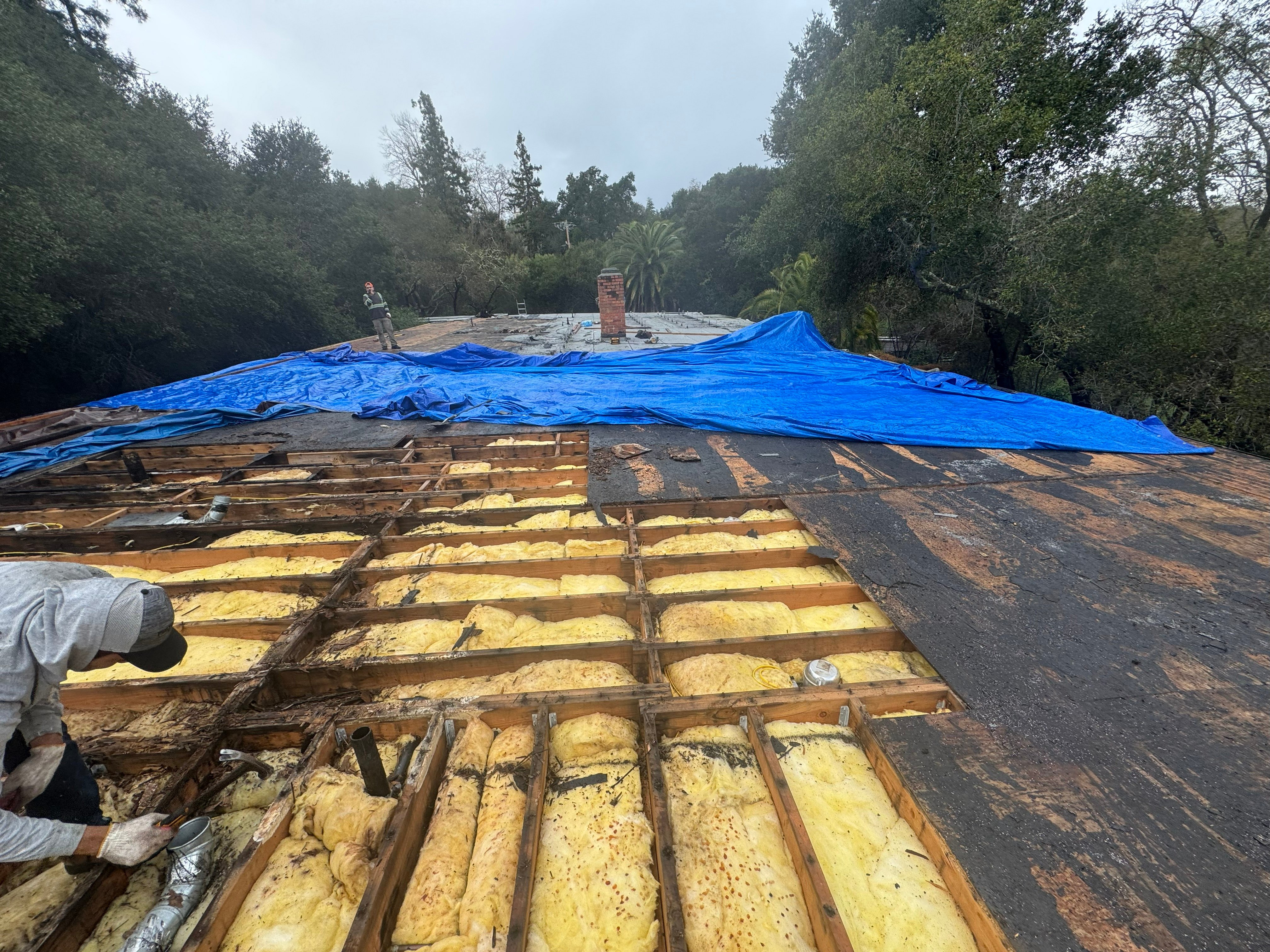 Before - Complete Flat Roof Replacement - Stanford